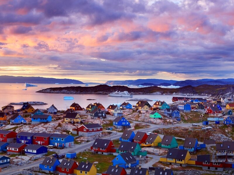 Colorful Houses in Town — Blue