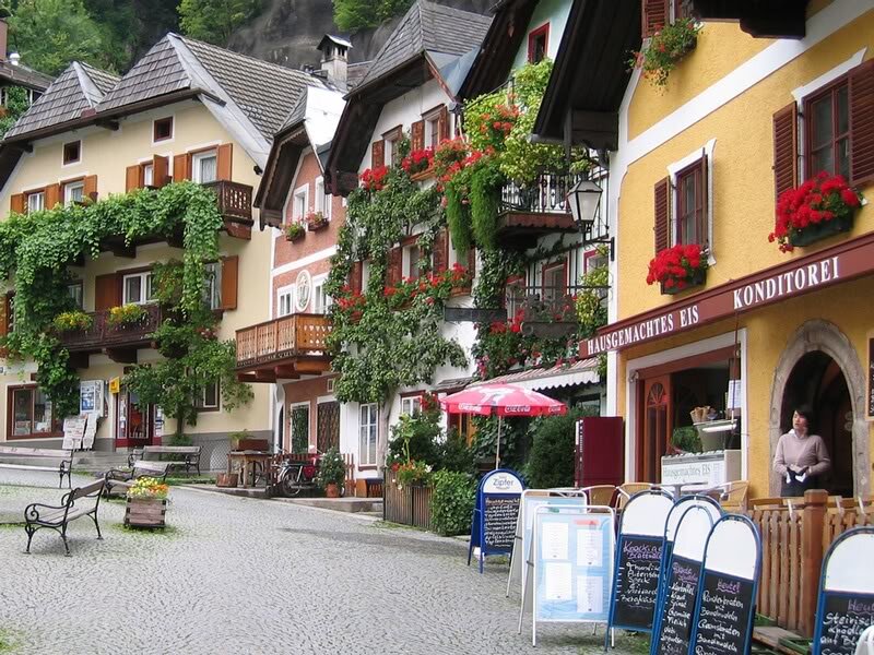 Colorful Houses in Village