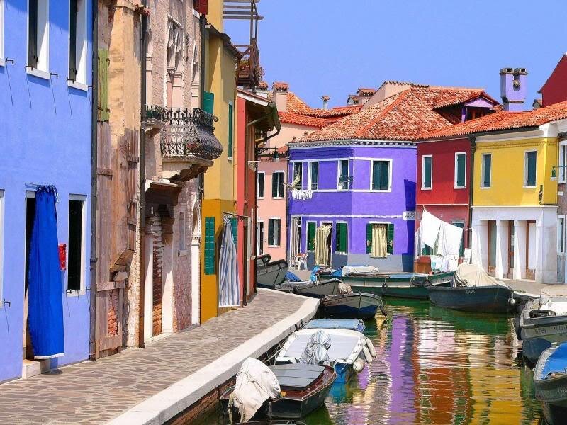 Colorful Houses on Canal