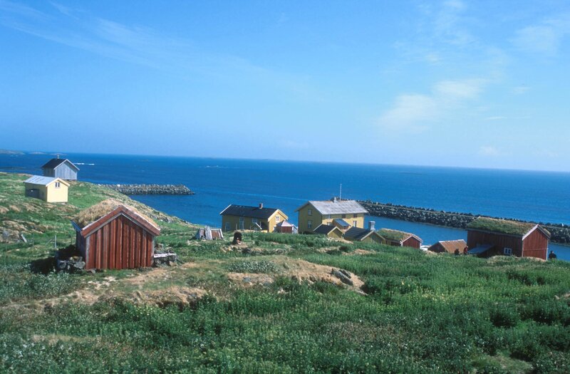 Colorful Houses on Coast — Blue