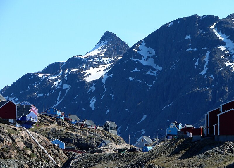Colorful Houses on Mountainside