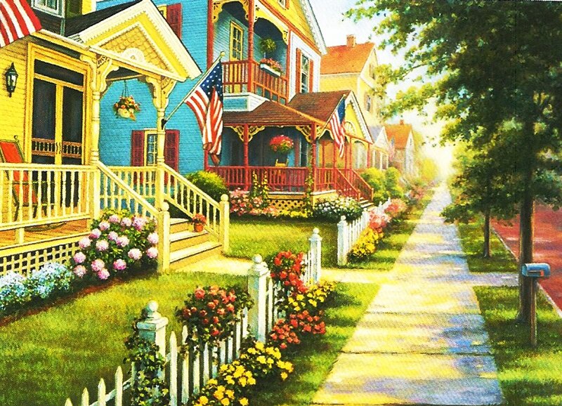 Colorful Houses on Street