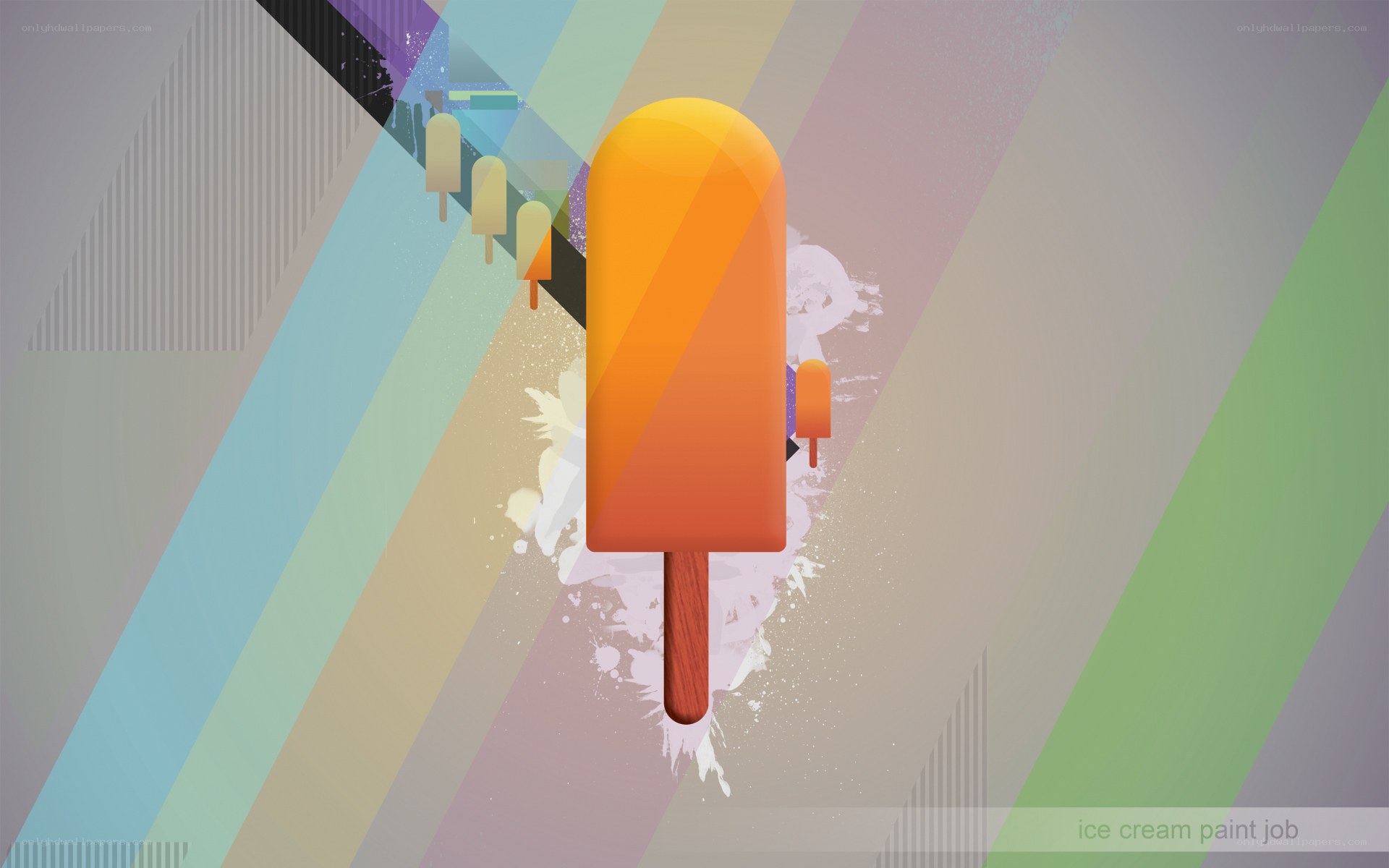 Colorful ice cream art