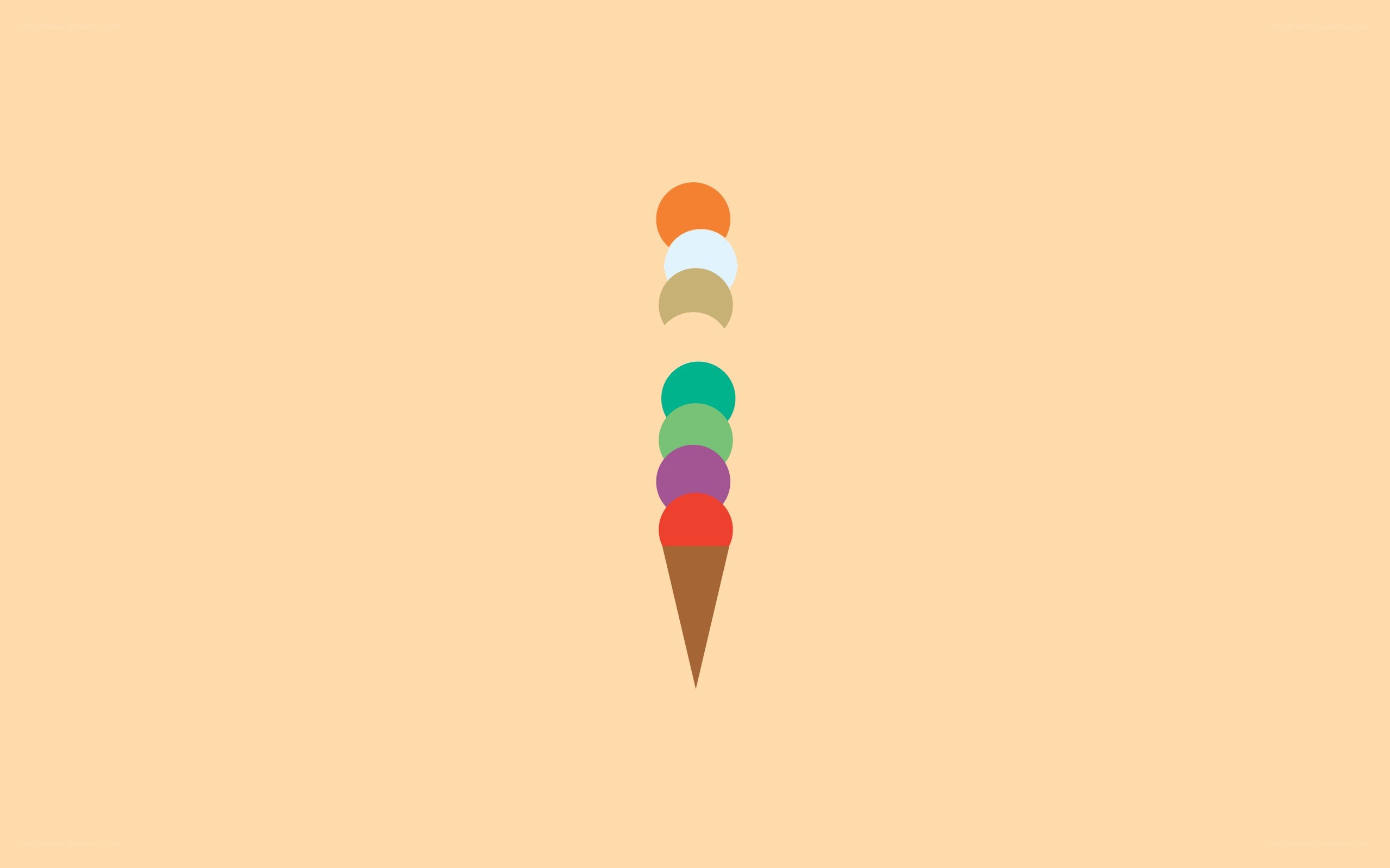 Colorful ice cream cone