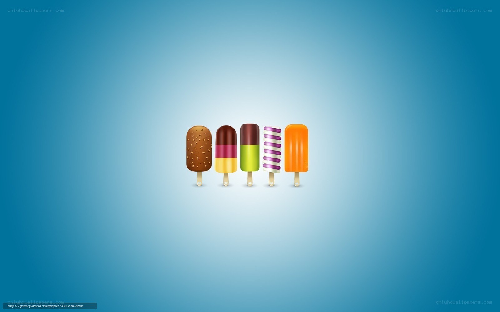 Colorful ice cream popsicles