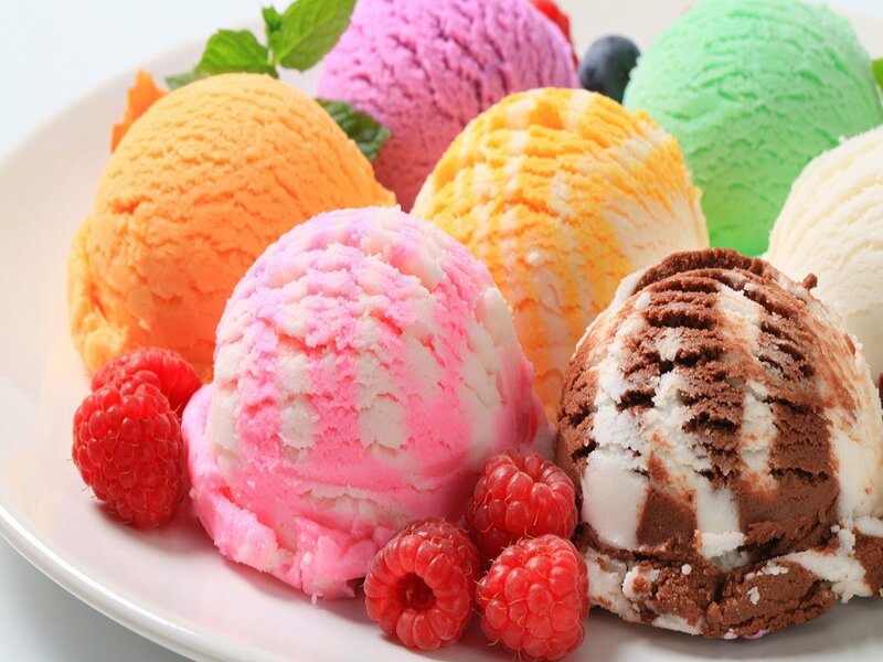 Colorful Ice Cream Scoops — Pink, Appetizing
