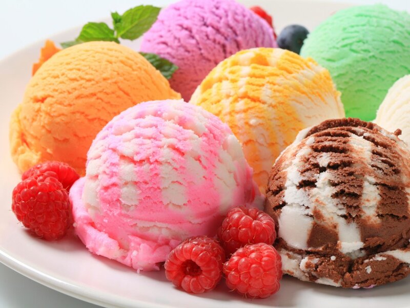Colorful Ice Cream Scoops — Pink