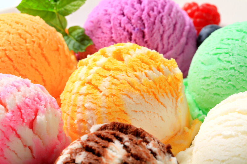 Colorful Ice Cream Scoops — Yellow