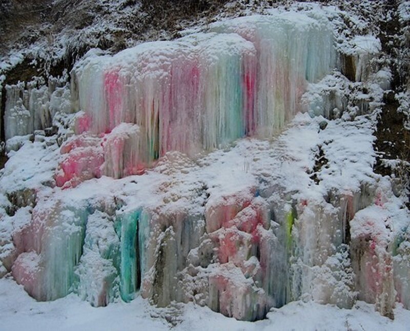 Colorful Ice Formations