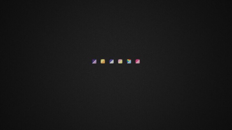 colorful icons on dark background