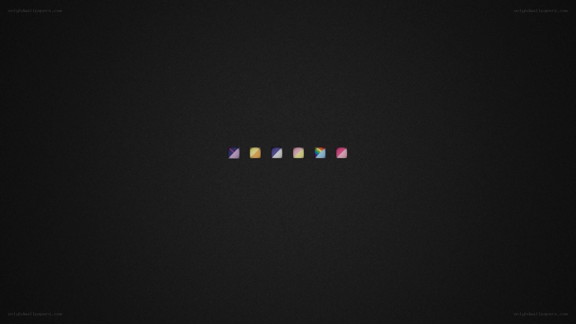 colorful icons on dark background