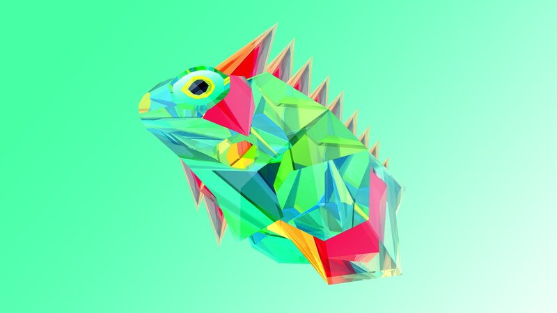 Colorful Iguana Sculpture