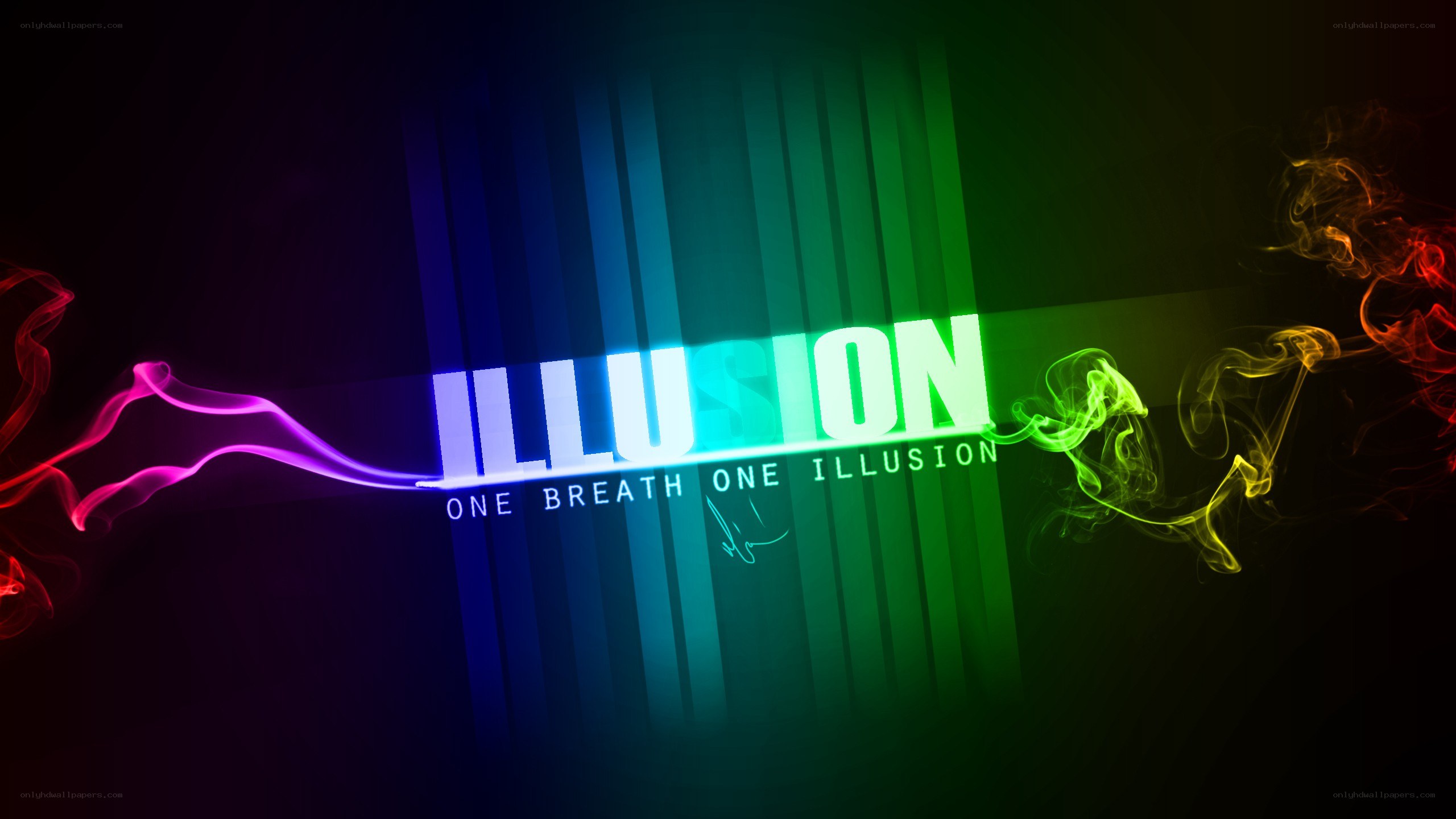 colorful illusion text design