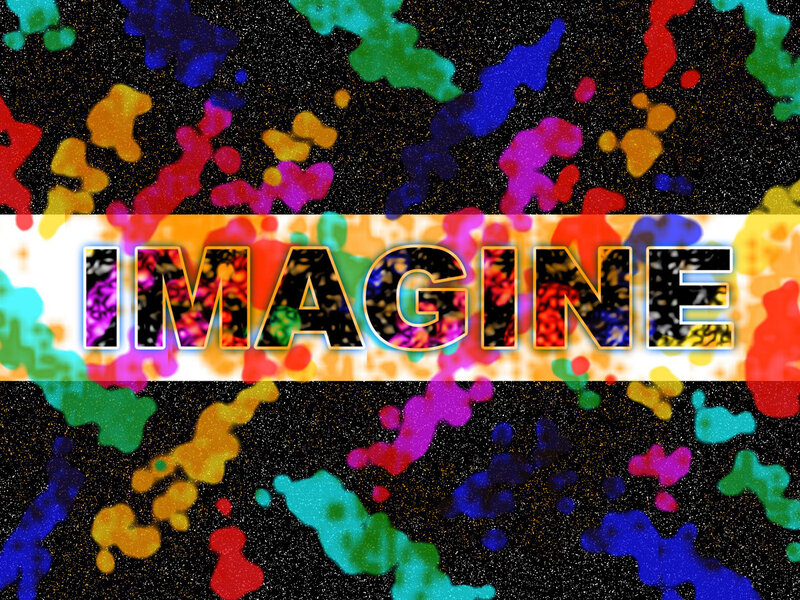 Colorful imagine text