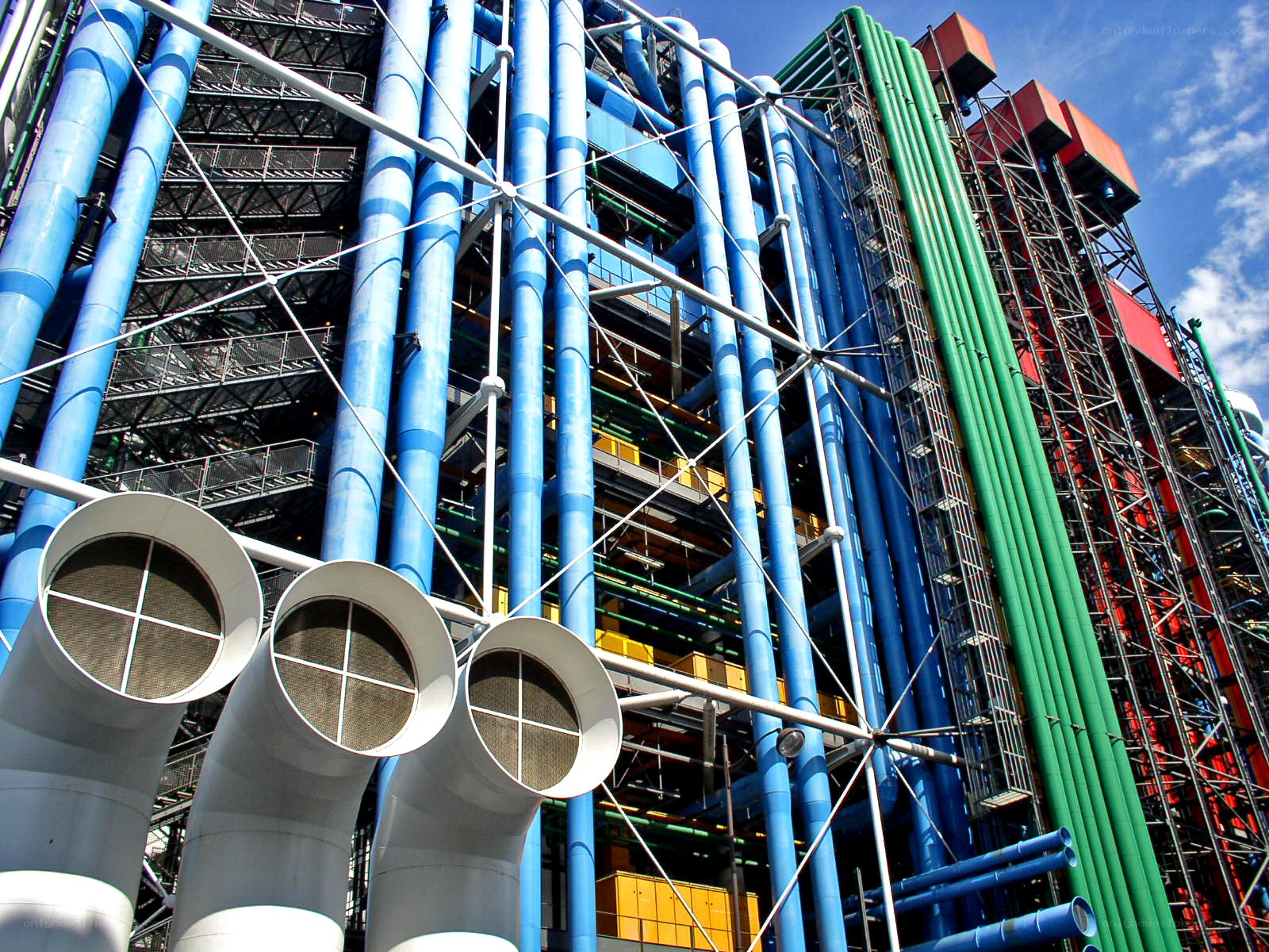 Colorful industrial architecture