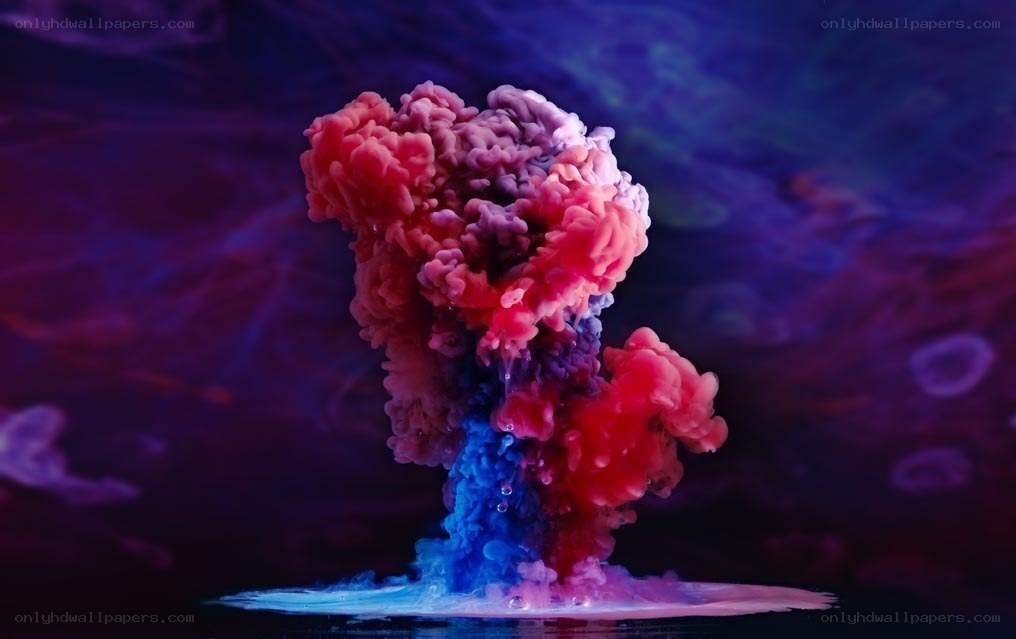 colorful ink explosion in water