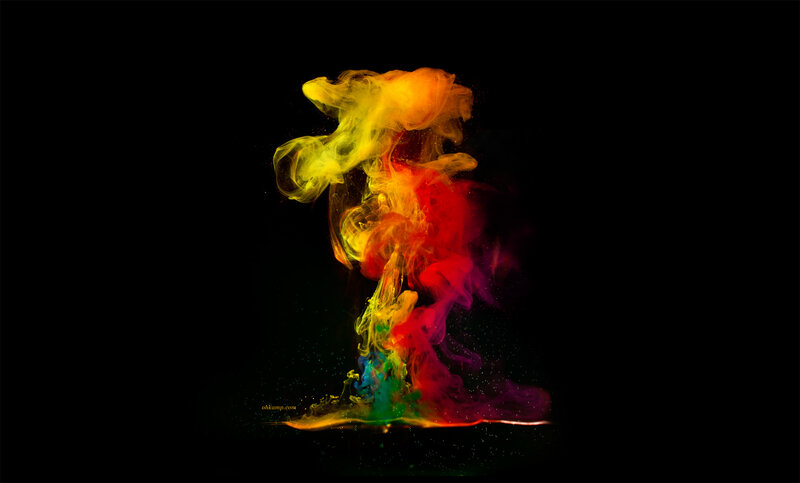 Colorful ink explosion