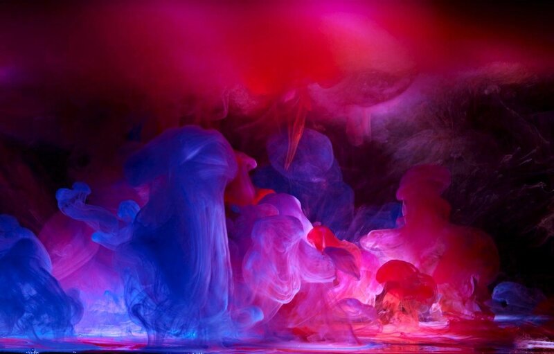 Colorful Ink in Water — Blue