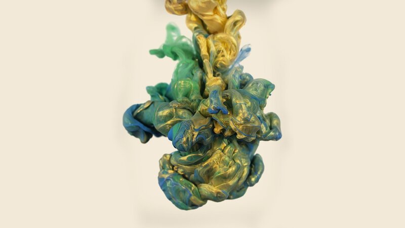 Colorful Ink in Water — Green