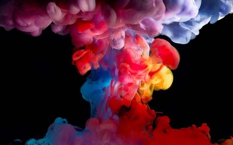 Colorful Ink in Water — Red, Dramatic