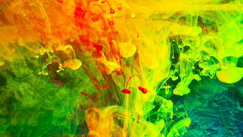Colorful Ink in Water — Yellow