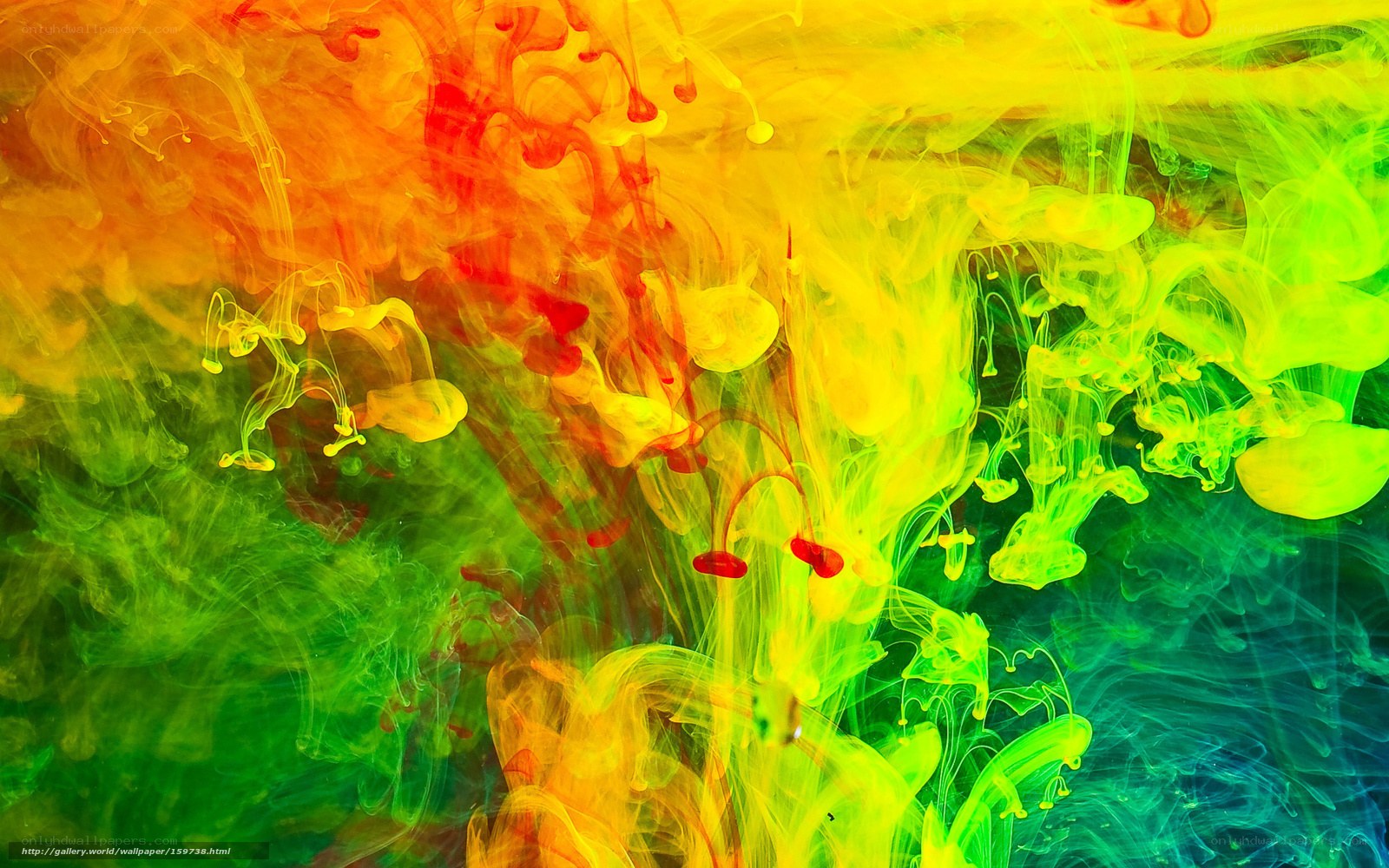 Colorful ink in water