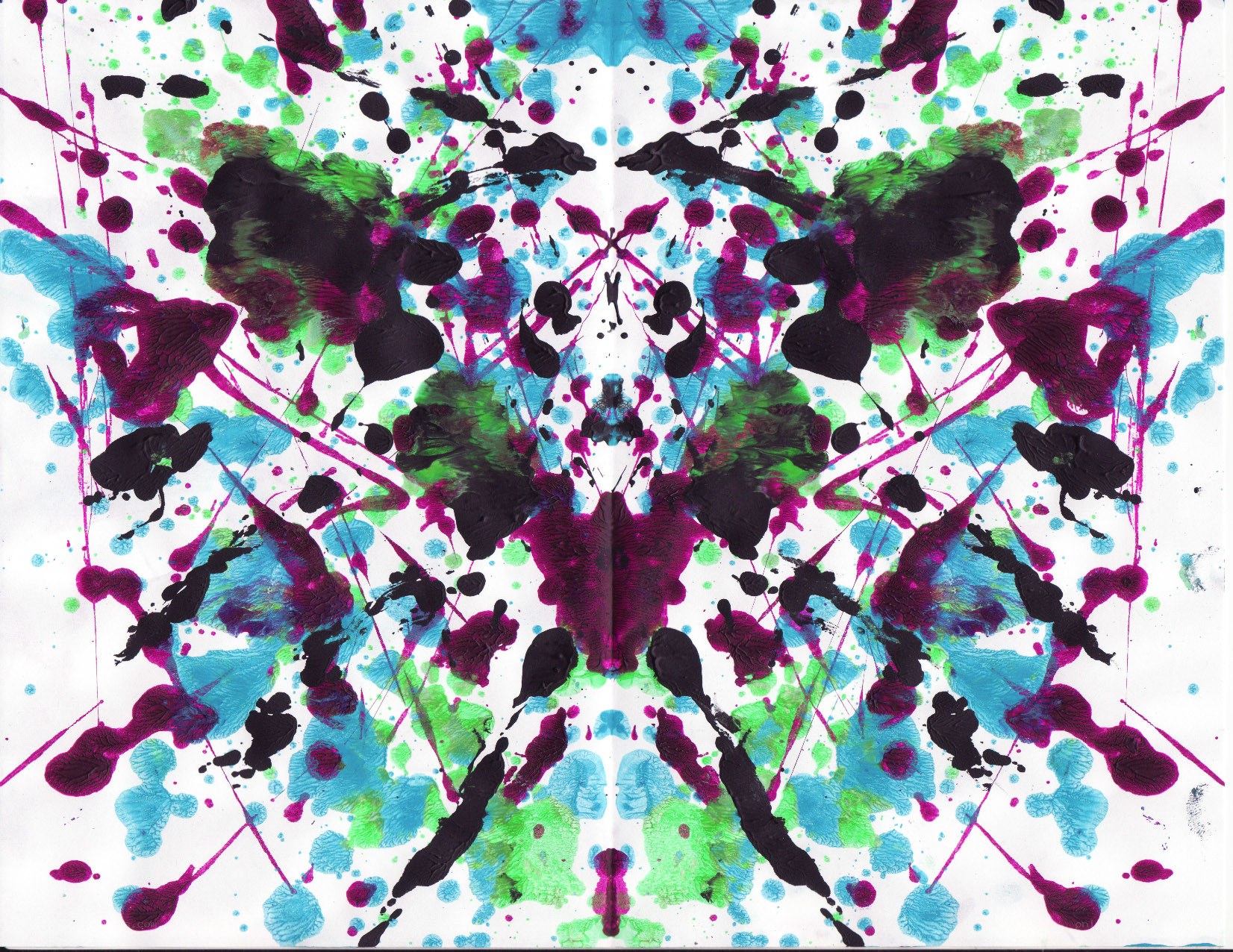 colorful inkblot art