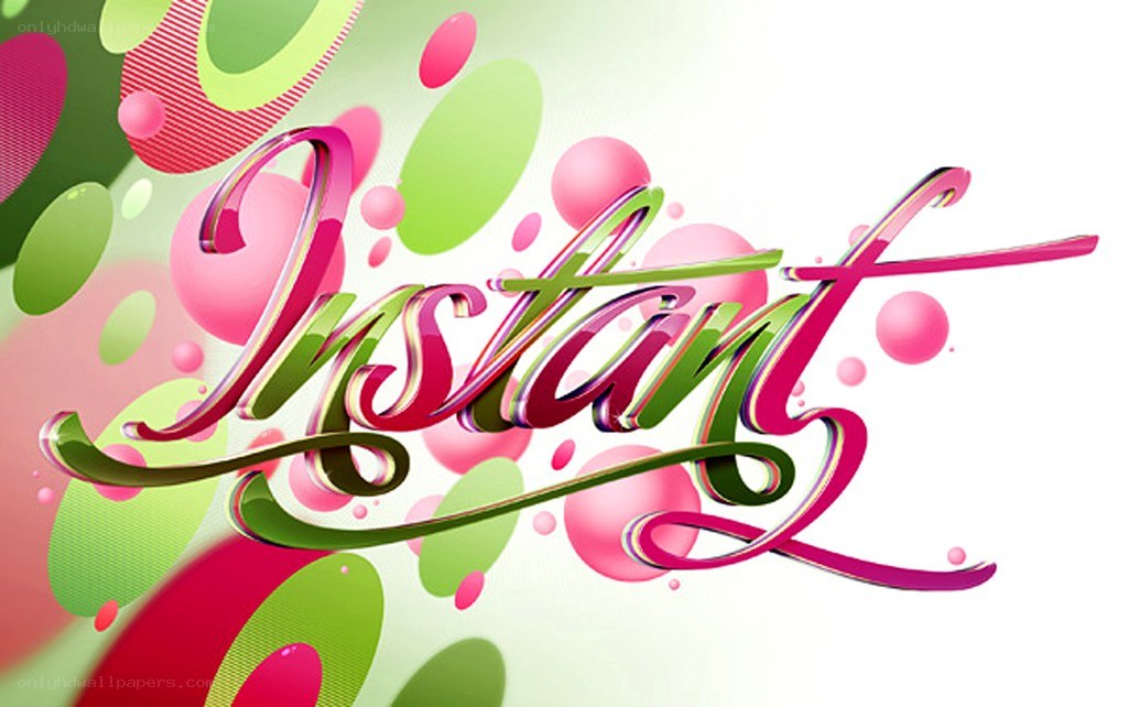colorful instant text design