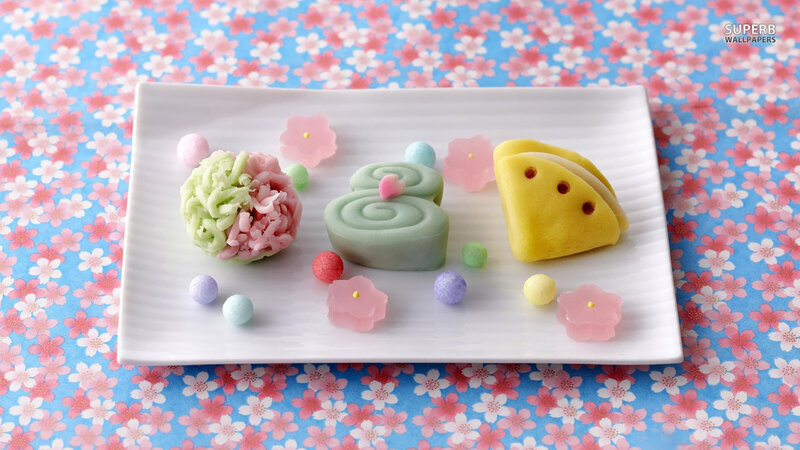 Colorful Japanese Sweets — Blue