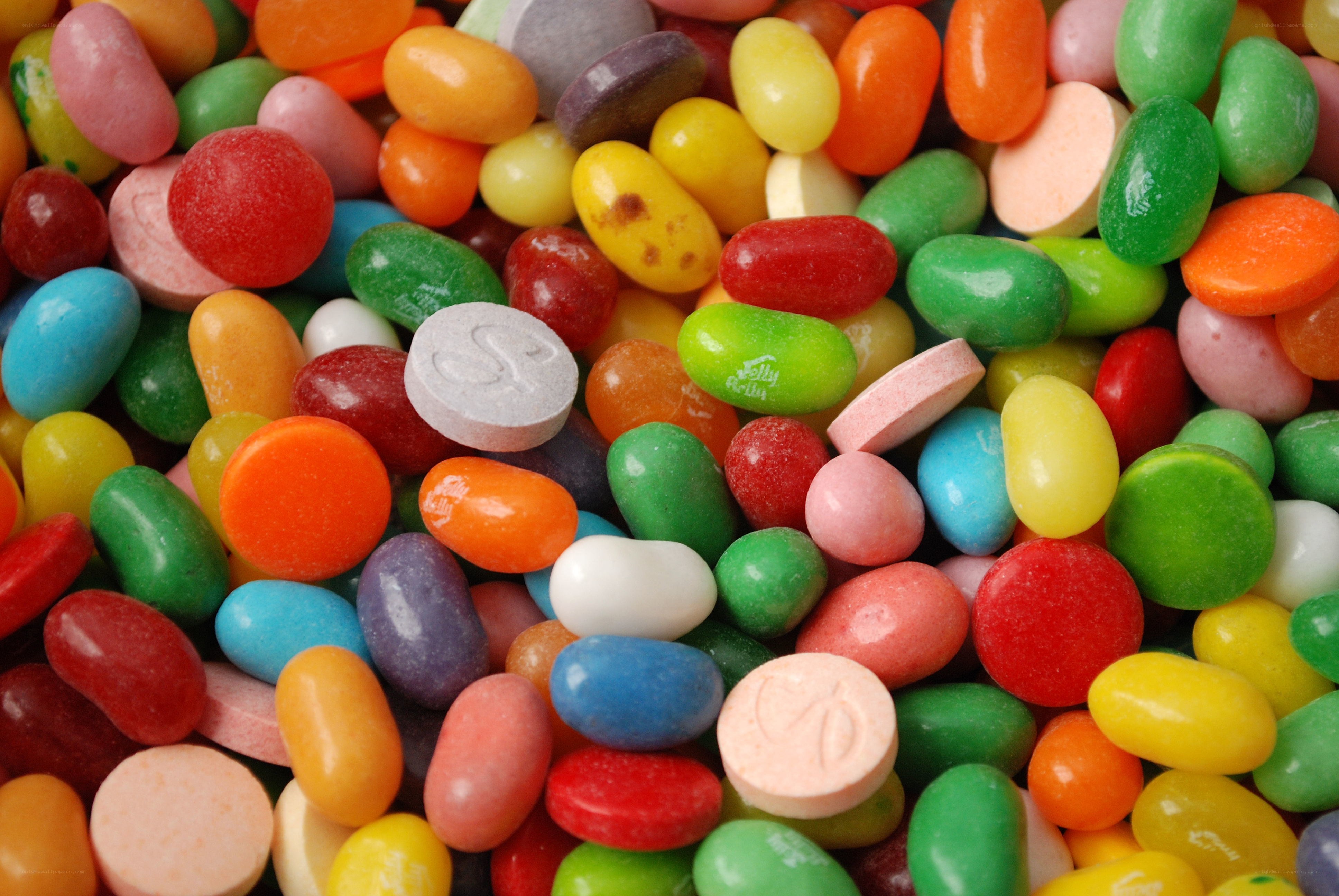 Colorful jelly beans and candies