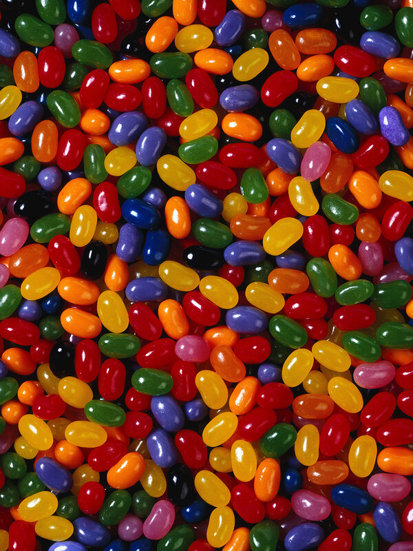 Colorful jelly beans close-up