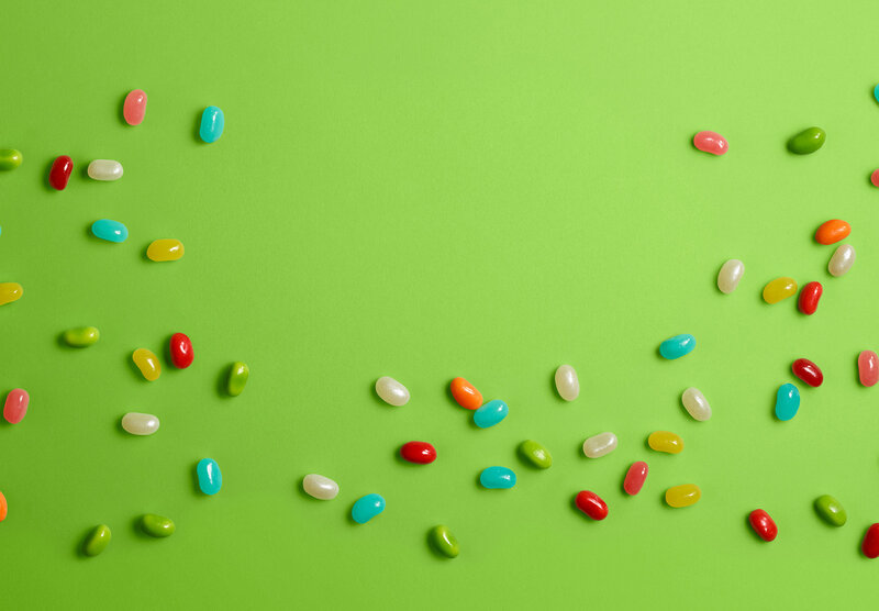 Colorful Jelly Beans — Green