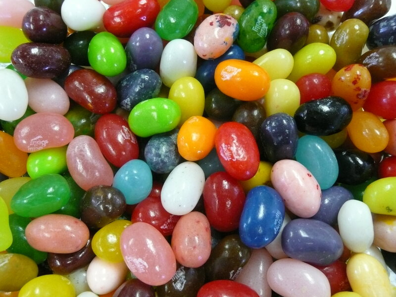 Colorful Jelly Beans — Red, Bright, Cheerful