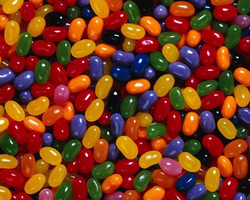 Colorful Jelly Beans — Red, Bright, Photograph, Candy