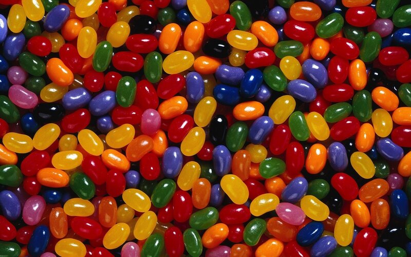 Colorful Jelly Beans — Red, Vibrant, Photograph