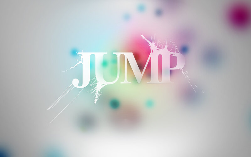 colorful jump text design