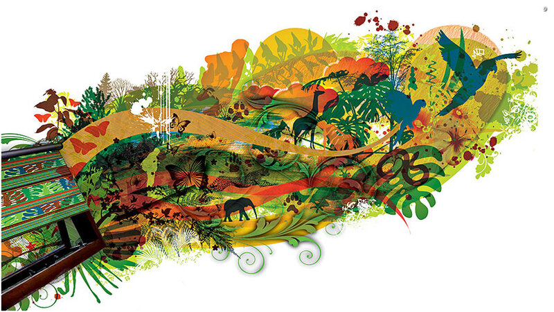 Colorful Jungle Collage