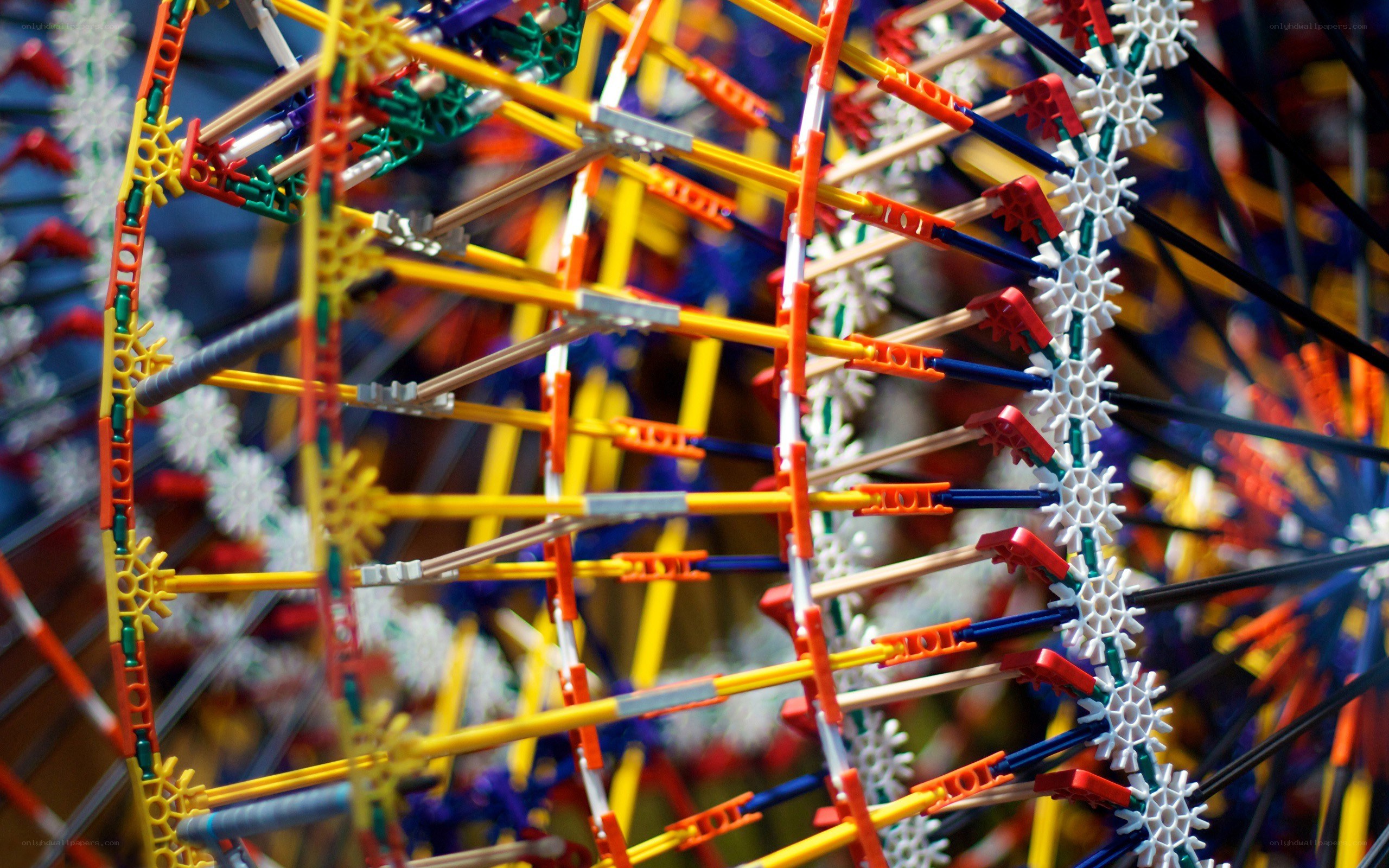 Colorful K'NEX construction