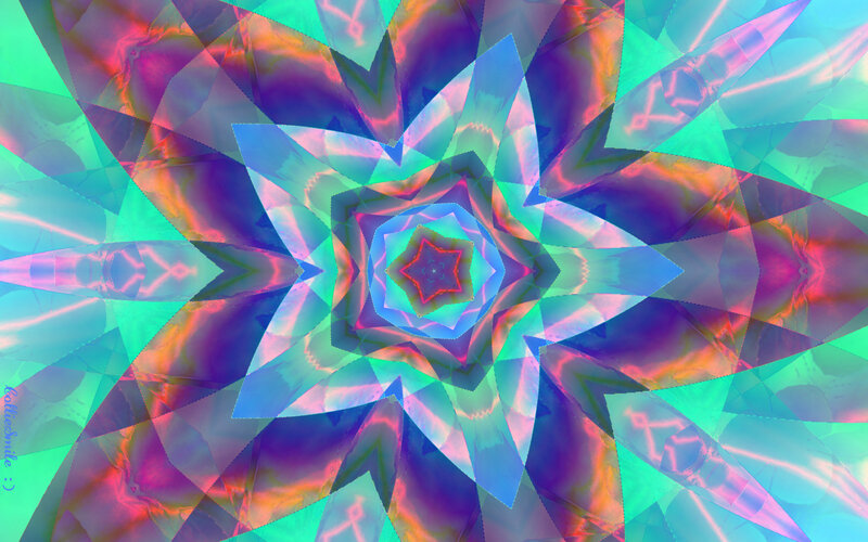 Colorful Kaleidoscopic Pattern — Blue