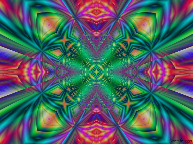 Colorful Kaleidoscopic Pattern — Green