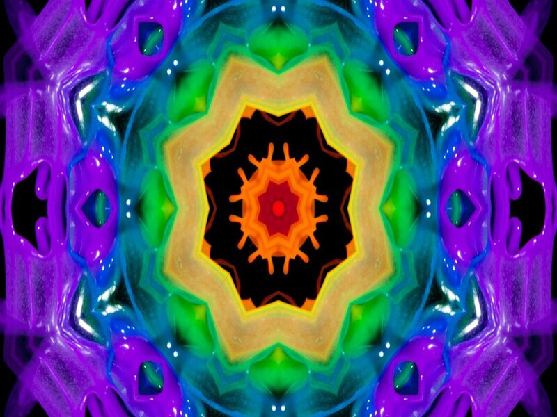 Colorful Kaleidoscopic Pattern — Purple