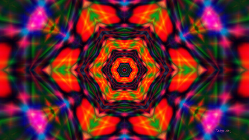 Colorful Kaleidoscopic Pattern — Red