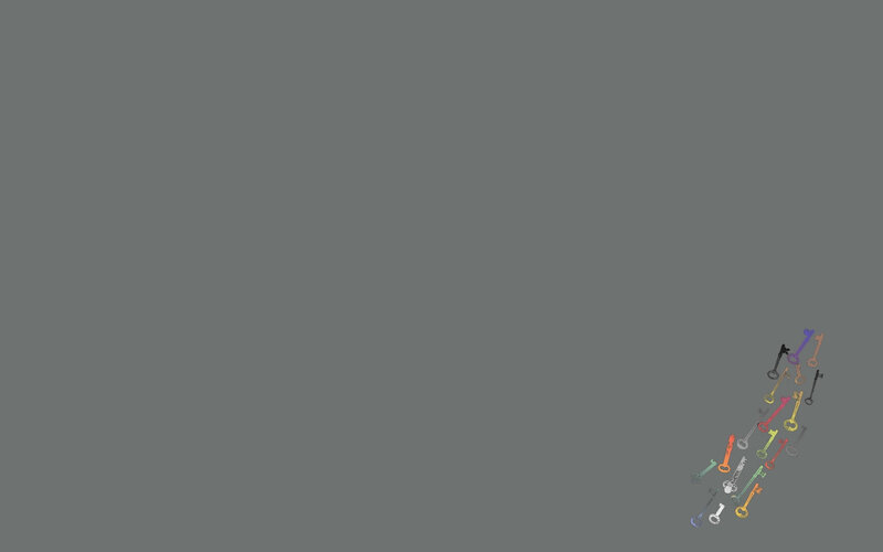 colorful keys on gray background