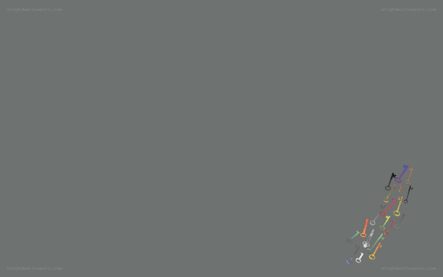 colorful keys on gray background