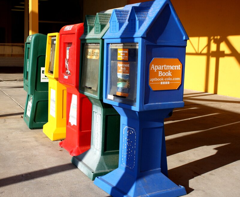 Colorful Kiosks in Row