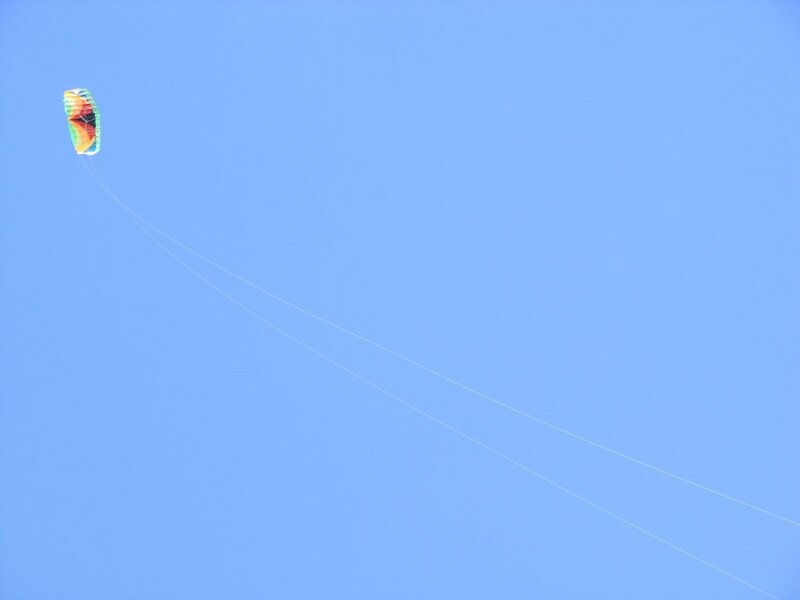 Colorful kite flying in the sky
