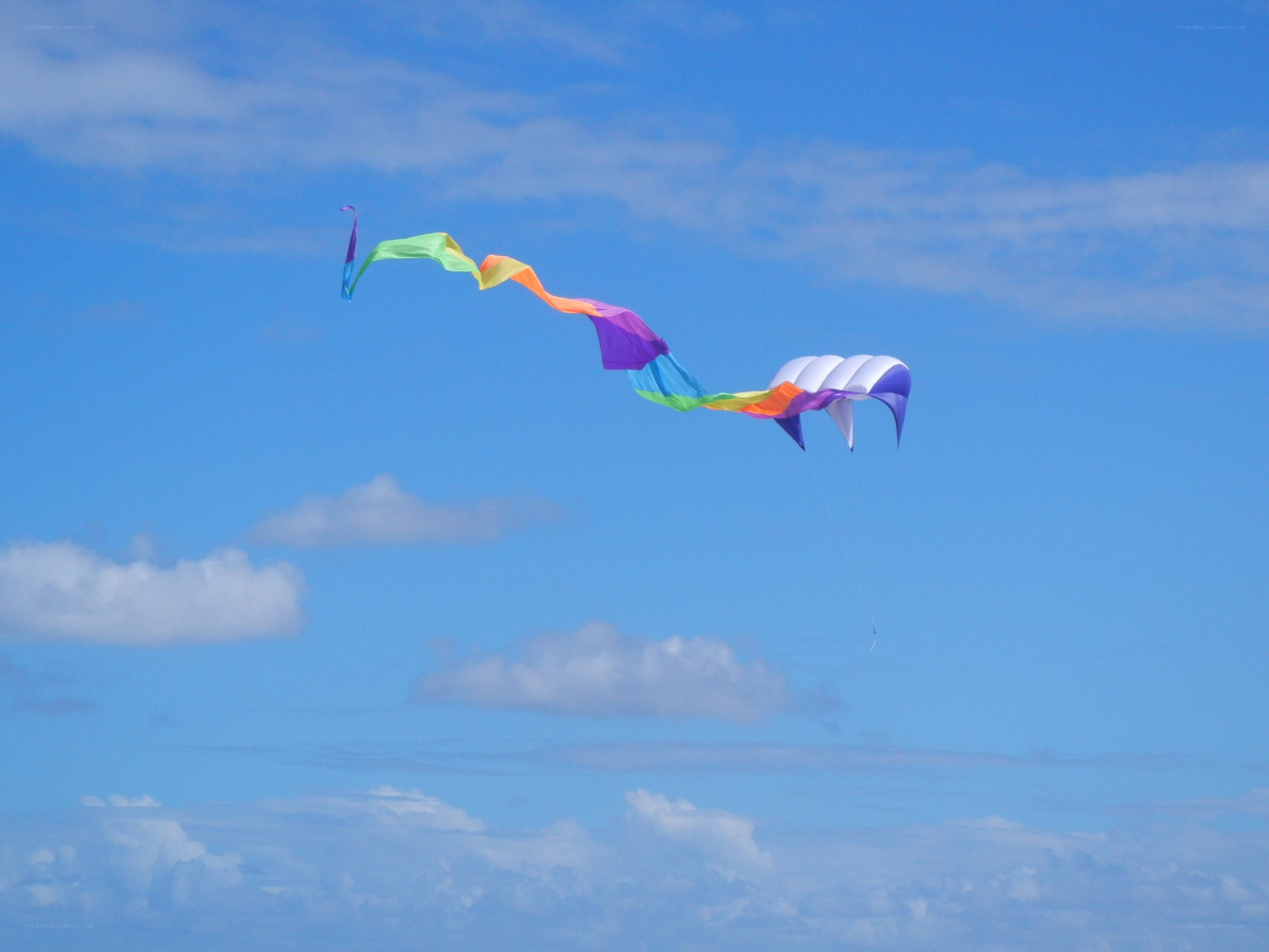 Colorful kite flying in the sky