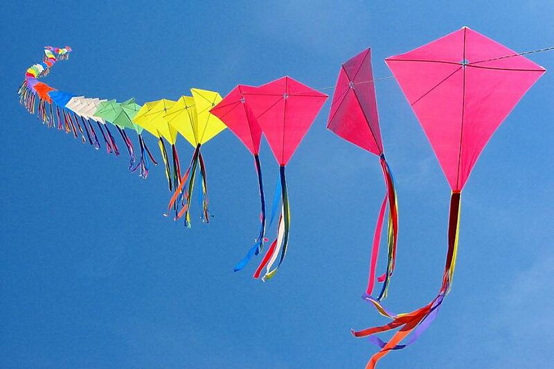 Colorful Kites in Sky