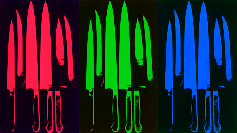Colorful Knife Silhouettes