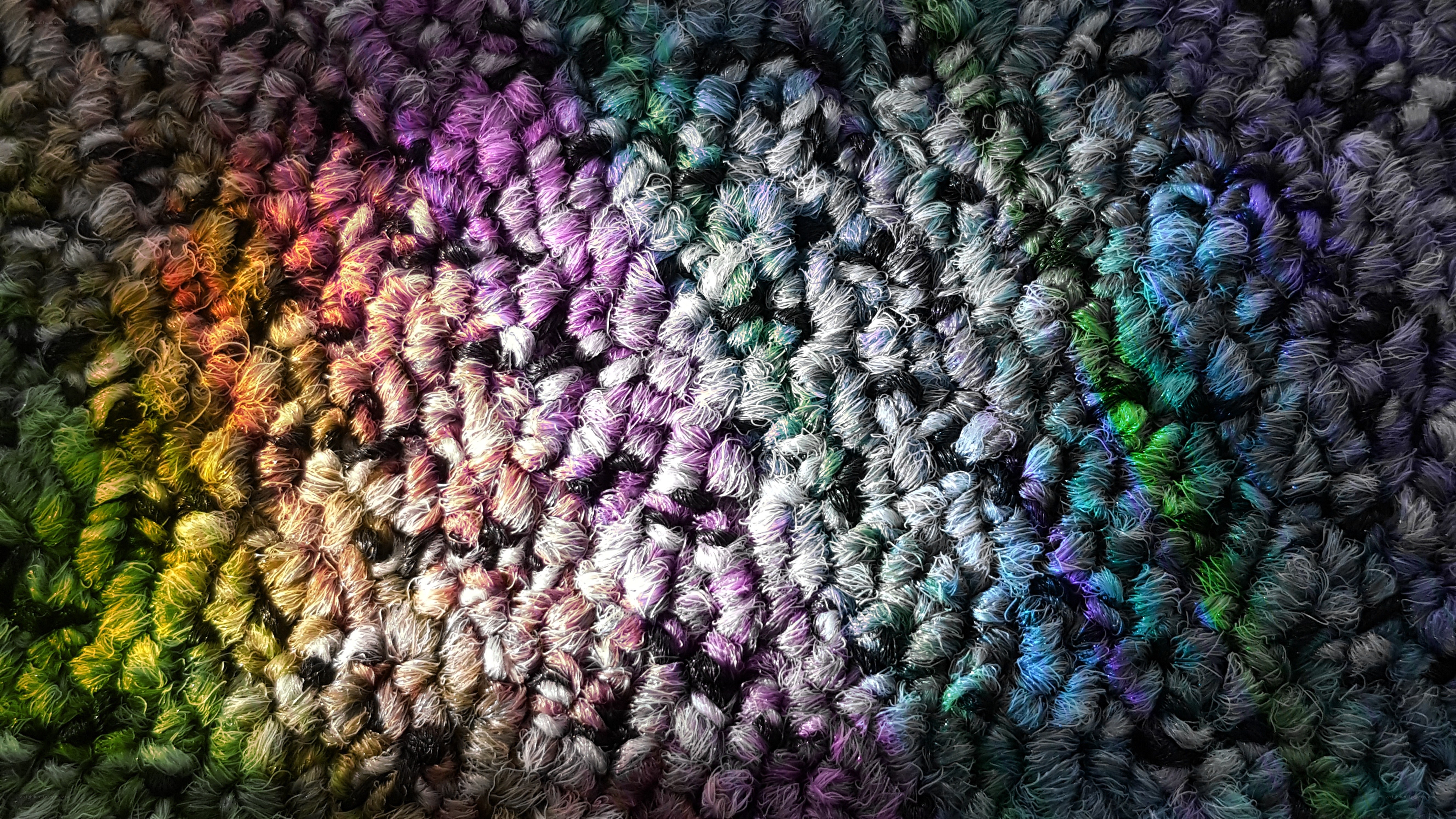 Colorful knitted fabric texture
